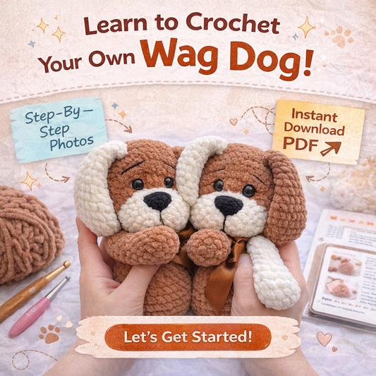 Wag Dog Amigurumi – Step-by-Step Crochet Pattern (Beginner Friendly)
